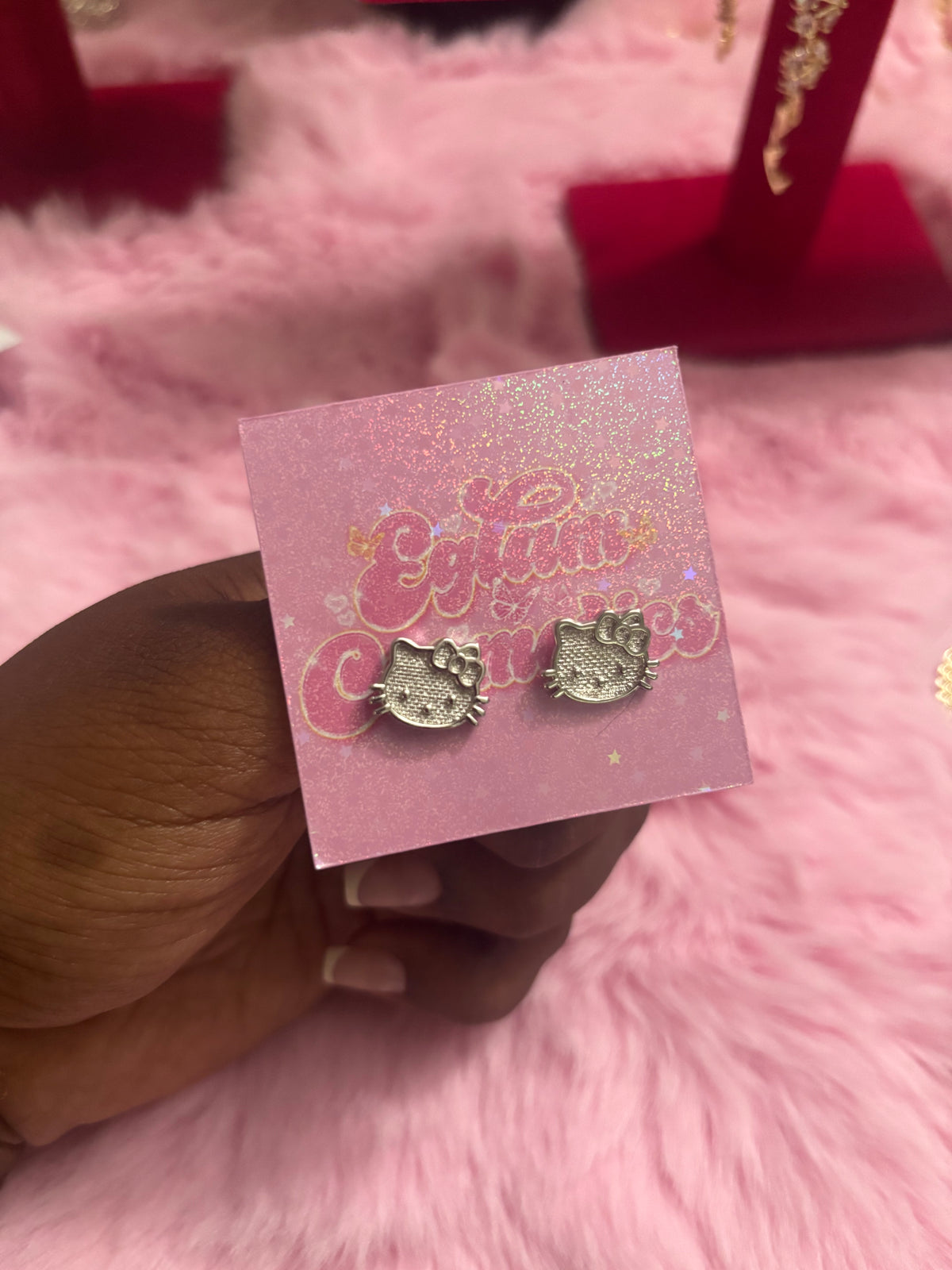 Silver HK Face Studs