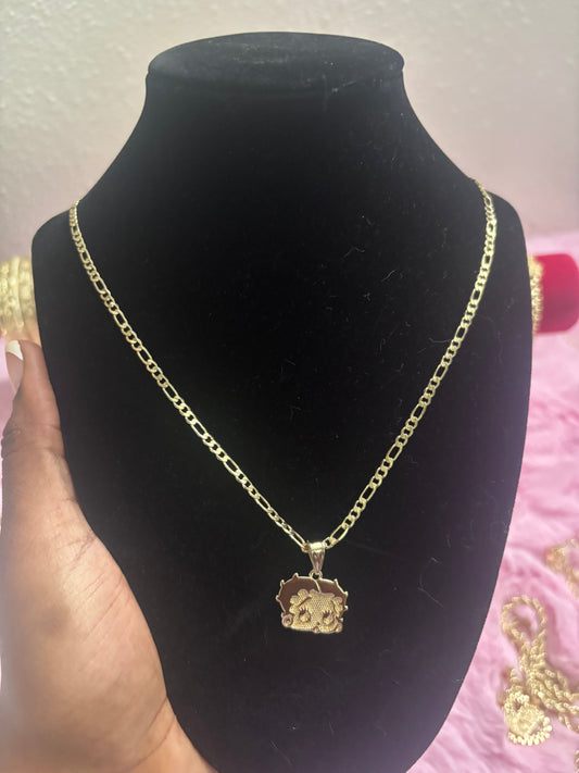 Betty Boop Face necklace