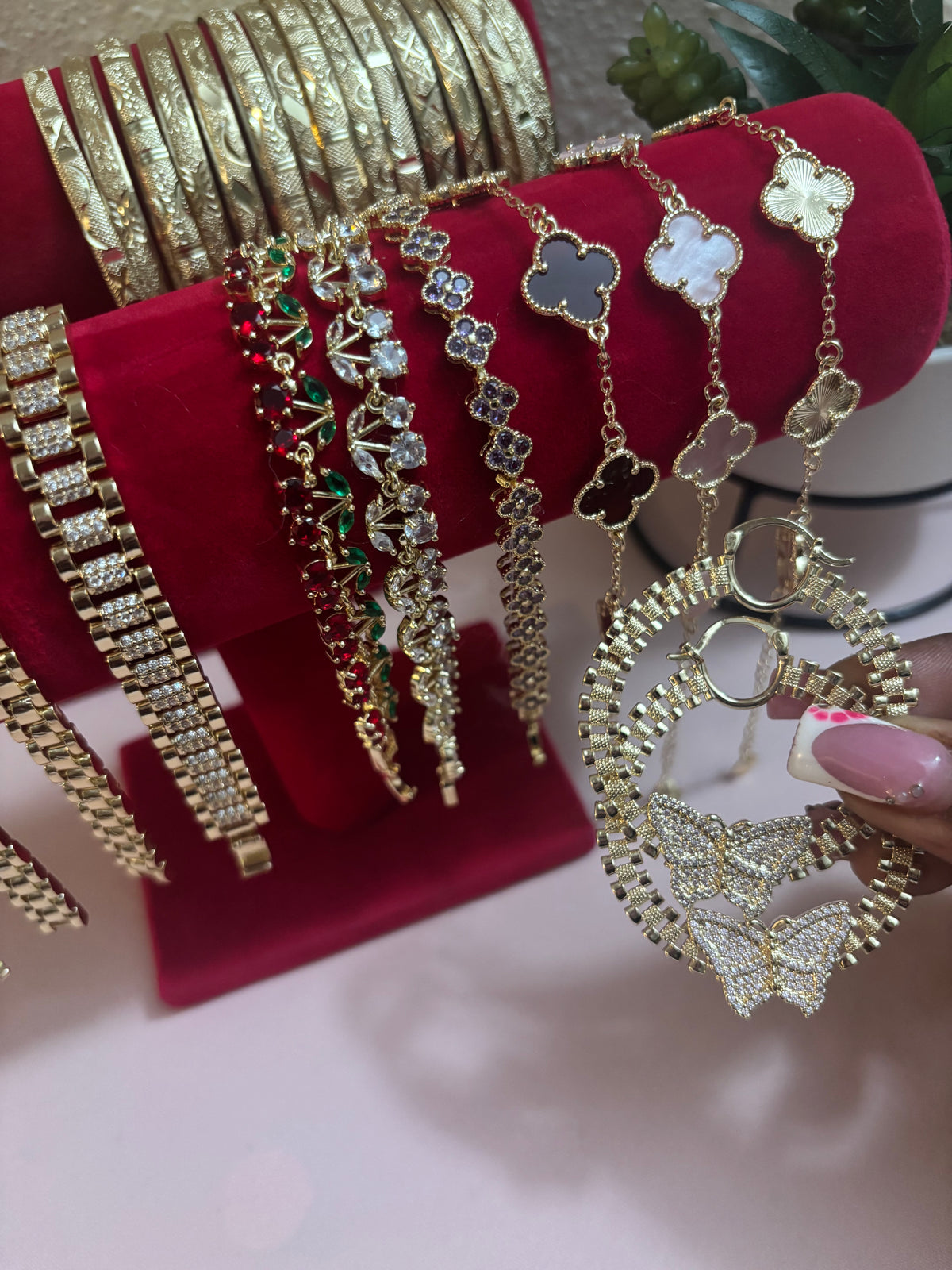 Butterfly Rolex hoops