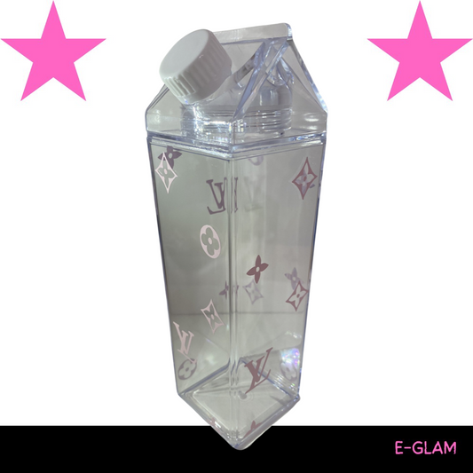 LV milk carton cup (baby pink)