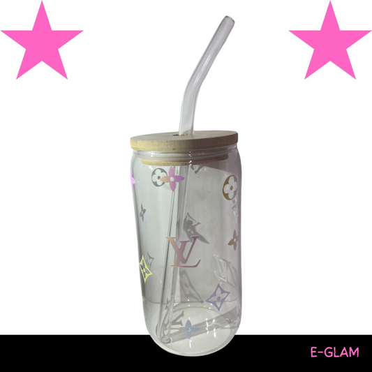 LV bamboo glass cup (chrome)