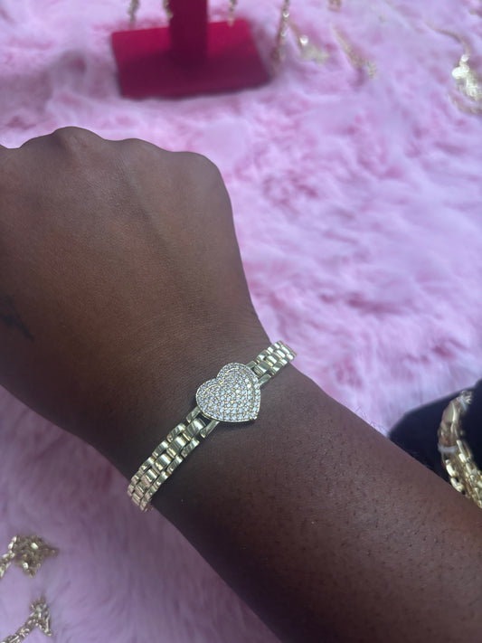 Bling Heart Bracelet