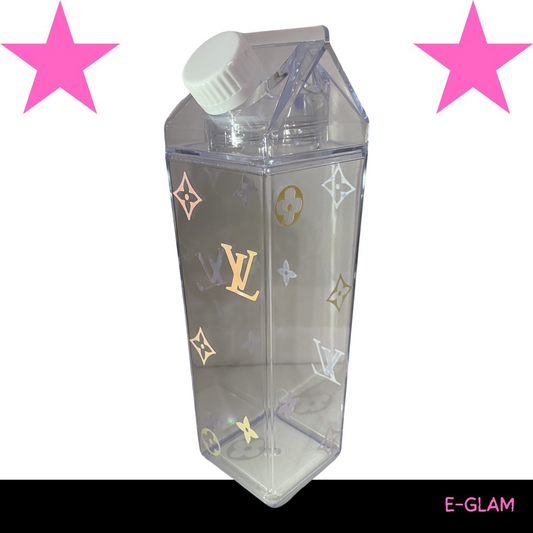 LV milk carton cup (chrome)