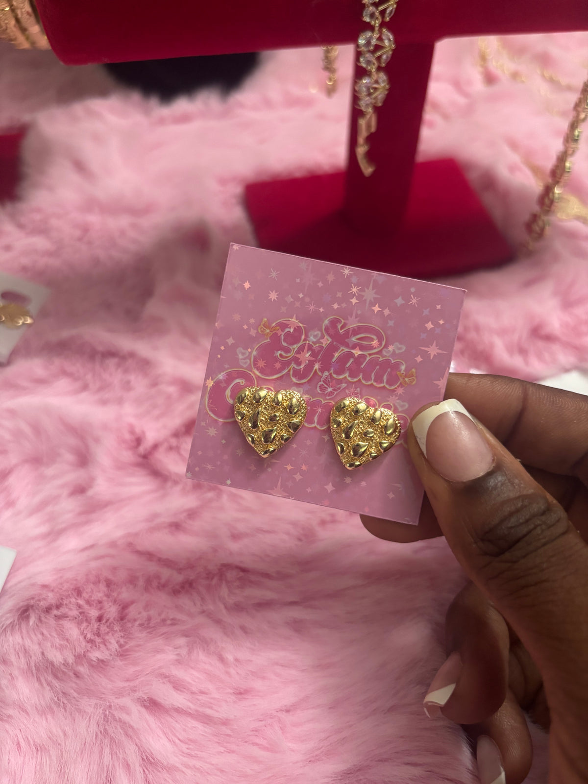 Heart Nugget Studs