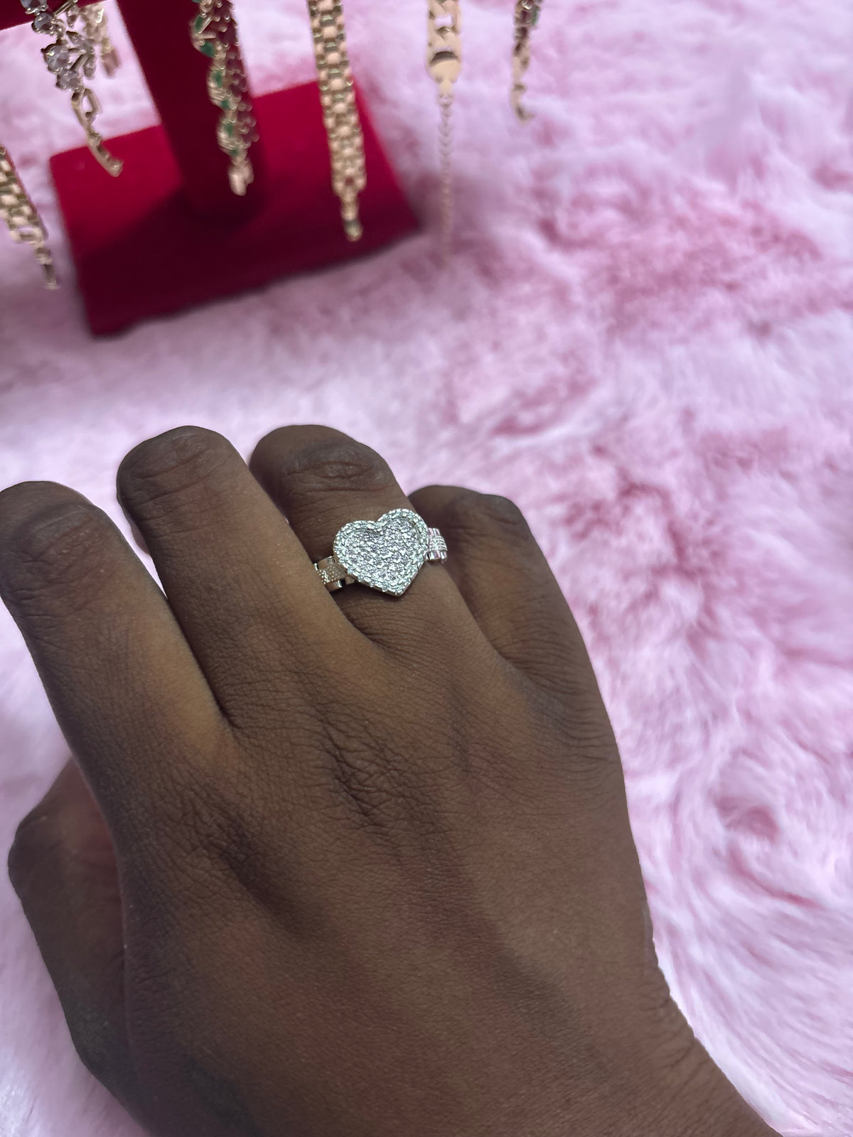 Silver Rolex Heart Ring