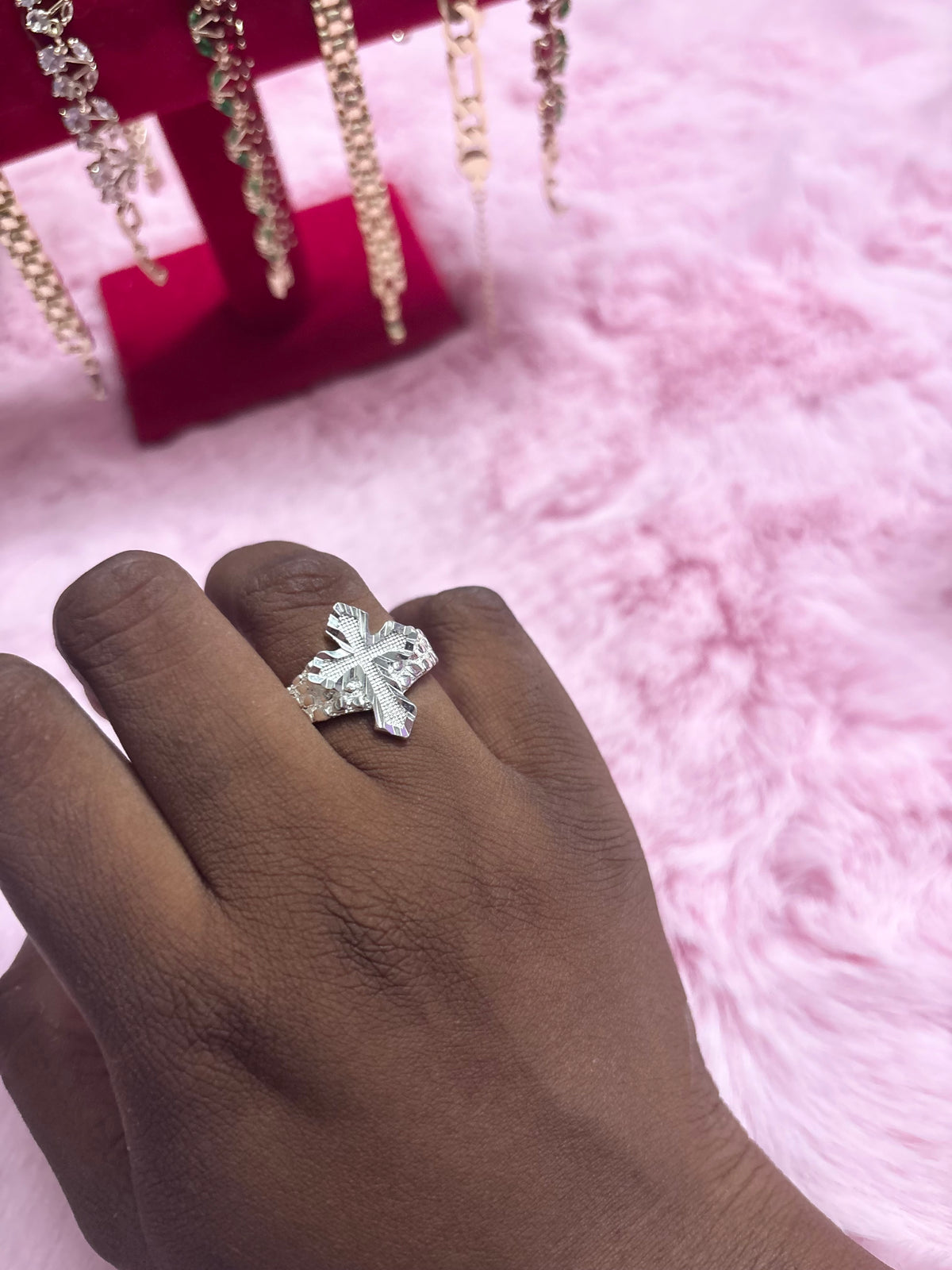 Silver Cross Ring